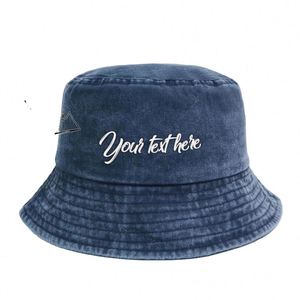 Casquette Bob en Jean Brodé Personnalisé Style Vintage, Coton Lavé, Casquette Classique pour Hommes et Femmes, Usage Quotidien Décontracté, Pêche, Ski, Plein Air - Product Image 1