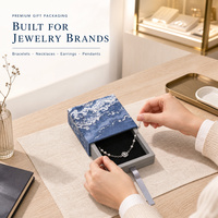 Boîte à bijoux personnalisée avec insert en velours pour bracelet, collier, boucles d'oreilles, pendentif, fournisseur en gros