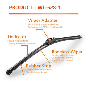 Limpiaparabrisas sin hueso multifuncional OEM al por mayor 15 adaptadores limpiaparabrisas suave limpiaparabrisas sin marco - Product Image 4