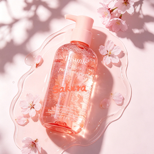 Gel de Ducha Iluminador con Niacinamida y Pétalos de Sakura para Distribuidores Globales, Fragancia Floral Fresca, Gel de Ducha para una Piel Radiante - Product Image 1