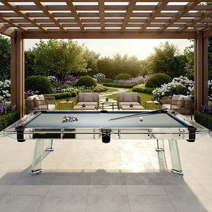 Table de billard moderne en verre de 7, 8 ou 9 pieds, style mode, pour billard américain et snooker - Product Image 3