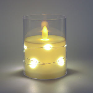 Tira <span class=keywords><strong>de</strong></span> luz LED Luz blanca cálida Juegos <span class=keywords><strong>de</strong></span> <span class=keywords><strong>tres</strong></span> tamaños Vela <span class=keywords><strong>de</strong></span> Pilar eléctrica decorativa <span class=keywords><strong>de</strong></span> lujo - Product Image 4