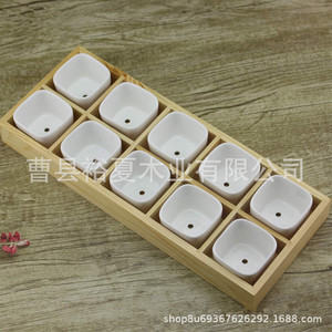 Wooden Divider Succulent <b>Plant</b> <b>Pot</b> Desktop Storage Box Display Tray Multi Compartment Potted <b>Plant</b> Wooden Box - Product Image 4