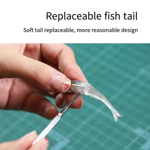 Isca dura artificial para pesca, cauda macia e água flutuante, isca <span class=keywords><strong>mino</strong></span>, suprimentos para pesca ao ar livre - Product Image 5