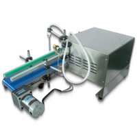 Machine de remplissage semi-automatique multi-têtes pour ligne d'assemblage, vin, détergent, bière, boissons, huile essentielle, liquide, avec convoyeur
