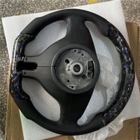 Volant de voiture en fibre de carbone véritable personnalisé pour BMW E46 M3 E38 E39 E46 E53 318 320 325 330 avec affichage LED