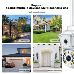 Nuevo Cupón de usuario 1080P Cámara inalámbrica WIfi Cámara de vigilancia de lentes múltiples para exteriores, intercomunicador bidireccional Monitor de bebé de visión nocturna - Product Image 3