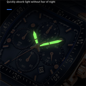 Personaliza Tu Propio Logotipo, Reloj de Pulsera para Hombre Wwoor 8836 con Forma de Tonneau, Manecillas Luminosas de Lujo, Relojes de Acero Inoxidable para Hombre, Reloj, Montre - Product Image 6