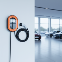 Borne de recharge murale 32A 7 kW Type 2 avec équilibrage dynamique de la charge, 230 V monophasé, écran LCD, pour véhicules électriques