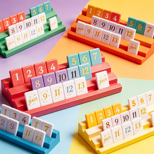 Set Premium di Rummikub Turco con Bordi Lisci, Pezzi Estetici in Acrilico Colore Lavanda Viola, Decorazione per la Casa - Product Image 5