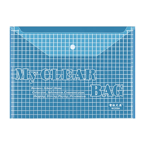 Porte-documents en plastique PP transparent A4 avec bouton-pression pour l'école et le bureau, vente en gros - Product Image 1