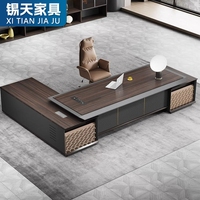 XTLBZ-021 Bureau de direction extensible en bois moderne de luxe Xitian pour bureau de PDG