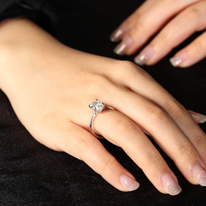 ファッションリングミオッサナイトリングプラチナジュエリー10K14K18Kホワイトゴールドダイヤモンドエンゲージメントリング - Product Image 6