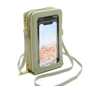 防水斜挎包手机套钱包定制皮革钱包女式手机包