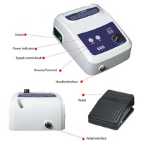 Micromoteur dentaire 150W sans balais 50000 tr/min, lime à ongles électrique, polisseuse pour prothèses dentaires, pédicure, podologie, machine à ongles professionnelle