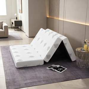 <span class=keywords><strong>Matelas</strong></span> de voyage moderne à trois couches, <span class=keywords><strong>housse</strong></span> amovible, tissu microfibre respirant, <span class=keywords><strong>matelas</strong></span> en mousse, adapté aux campeurs en chambre à coucher - Product Image 1