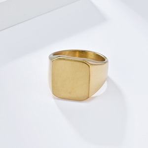 Popular yunnique style personalized matte brushed stamp <b>rings</b>, men's simple <b>titanium</b> steel jewelry, wholesale from - Product Image 3