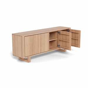 Mueble de <span class=keywords><strong>TV</strong></span> Moderno y Sencillo de Madera AJUNION, Centro de Entretenimiento para Sala de Estar, Apartamento, Mesa de <span class=keywords><strong>TV</strong></span>, Consola Multimedia, Mueble para <span class=keywords><strong>TV</strong></span> con Almacenamiento - Product Image 5