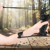 Lance-pierre de chasse portable, léger, durable et professionnel pour adulte avec viseur laser et charge de 25 billes pour la chasse