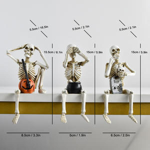 Calavera personalizada no Hear See Speak No Evil Figuritas Conjunto <span class=keywords><strong>de</strong></span> tres <span class=keywords><strong>esqueleto</strong></span> <span class=keywords><strong>humano</strong></span> estatua <span class=keywords><strong>de</strong></span> calavera <span class=keywords><strong>de</strong></span> juguete decoración decorativa <span class=keywords><strong>de</strong></span> Halloween - Product Image 3