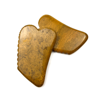 Outil de massage facial en jaspe mookaite naturel, planche de massage Gua Sha, pierre de beauté en cristal faite à la main, OEM, étiquette privée