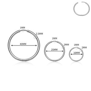 Anting Hoop Bulat 3 Ukuran untuk Wanita, Titanium G23 Lapis Emas, Tahan Air, Anting Lingkaran Besar, Anting Mewah, Perhiasan Pesta - Product Image 2