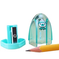 Taille-crayon manuel transparent en plastique quatre couleurs, papeterie pour étudiants 3,2 cm * 4 cm