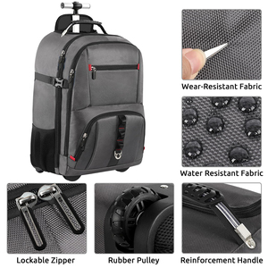 <span class=keywords><strong>Mochila</strong></span> para ordenador portátil Lgoo negra personalizada para hombres, mujeres, niños, adultos, trabajo de moda, negocios, viajes, escuela, <span class=keywords><strong>mochila</strong></span> <span class=keywords><strong>con</strong></span> <span class=keywords><strong>ruedas</strong></span> - Product Image 4
