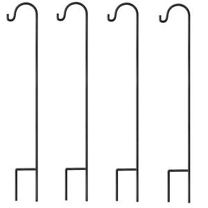 Slip <b>Hook</b> Iron Garden Stake Black Finish For Outdoor Use - Product Image 5