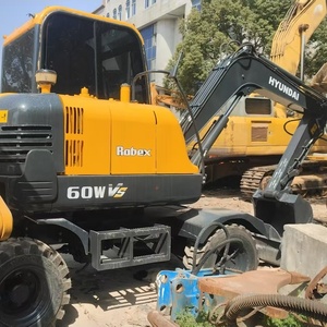 รถขุดขนาดเล็ก Hyundai 60WVS รุ่นประหยัดน้ำมัน รถขุดขนาดกะทัดรัด สภาพดี รุ่นล้อ ขายดี - Product Image 1