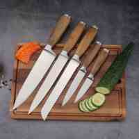 Ensemble de couteaux de chef Tc 3Cr14, ensemble de couteaux de cuisine polyvalents pour un usage domestique, comprend un couteau de chef, un couteau à pain, un couteau à fruits et légumes