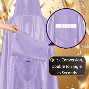 Poncho <span class=keywords><strong>de</strong></span> vélo électrique simple en tissu Oxford, 3XL avec couvercle <span class=keywords><strong>de</strong></span> miroir, coupe-vent, anti-pluie, bandes réfléchissantes Urban Commute - Product Image 4