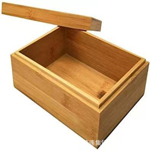 Caja de Almacenamiento de Bambú 16x12x7 Rectangular Hecha a Mano con Tapa para Empaque de Té en Ladrillos - Product Image 4