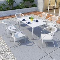 Chaise de jardin en aluminium très vendue, fauteuil de loisirs d'extérieur, chaise de salle à manger pour restaurant en plein air