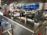 Machine de remplissage semi-automatique pneumatique pour pâtes avec trémie mélangeuse pour sauce chili, sauce tomate, remplisseur de bocaux