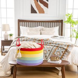 Bolsa de Cuerda de Algodón de Moda, Cesta de Almacenamiento para Mamá, Organizador de Pañales, Bolsa de Mano - Product Image 5