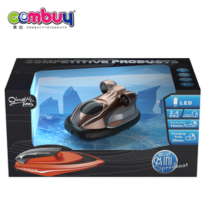 Bateau de course <span class=keywords><strong>télécommandé</strong></span> avec éclairage, mini jouet à grande vitesse, hovercraft RC - Product Image 6