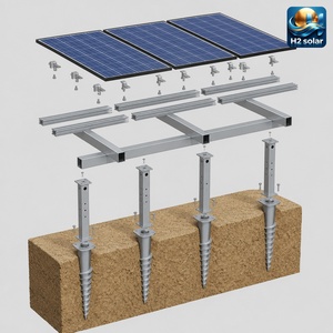Système de montage solaire H2 sur sol sablonneux avec poteaux larges pour fondation de structure photovoltaïque - Product Image 4