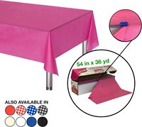 Rouleau de nappe jetable en plastique moderne XUECE |   54x108 pieds imperméable |   Coupe-couche robuste facile à utiliser avec glissière incluse |