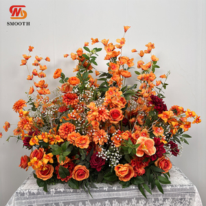 Suave fábrica caliente personalizado color mezclado flor pasillo piso eventos fiesta boda telón de fondo decoración flor artificial pasillo piso - Product Image 6