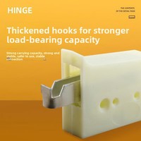Yisheng Hardware DM101 Nouveaux supports de penderie sans couvercle de style chinois, pièces en plastique pour armoire, quincaillerie murale réglable à précision