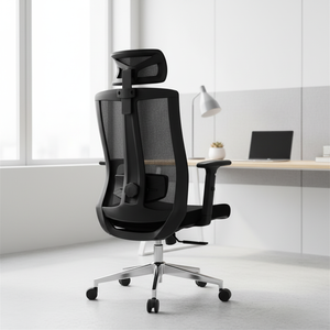 Livraison gratuite, chaises ergonomiques, fauteuils de bureau avec base chromée, structure en fer, design moderne - Product Image 1