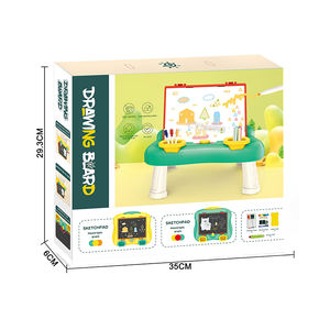 Grosir mainan belajar 2 In 1 papan gambar penghapus kering papan tulis putih meja gambar gambar Doodle untuk anak-anak - Product Image 4