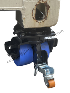 Chất lượng cao siêu nhiệm vụ nặng nề 8 inch <span class=keywords><strong>ISO</strong></span> <span class=keywords><strong>Container</strong></span> vận chuyển Caster bánh xe kép Nylon Twist Khóa Sắt STEM xoay kép Nylon - Product Image 3