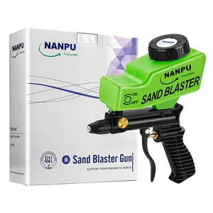 OEM Color Metal Body Gravity Feed Sand Blaster Mini Air Hand Held Portable Sandblasting Gun Set With Ceramic Nozzles