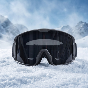 Masque de ski OTG personnalisé de haute qualité avec système de verrouillage magnétique à clip, protection UV400, design élégant pour snowboard - Product Image 1