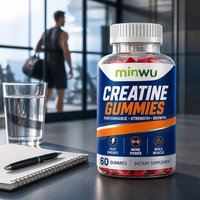 Gummies de créatine et de taurine pour adultes - Énergie, endurance, concentration, récupération, performance - Faible teneur en glucides, naturel, végétalien, sans gluten, sans OGM