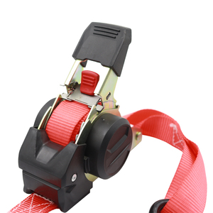 1 "X 10 '格納式ラチェットストラップBS 1600lbs自動トラクトタイダウンパッド付きハンドル付きヘビーデューティ - Product Image 2