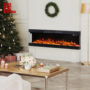 Cheminée numérique linéaire en verre holographique à <span class=keywords><strong>3</strong></span> <span class=keywords><strong>faces</strong></span> pour mur multimédia Cheminée électrique murale décorative à LED - Product Image 1