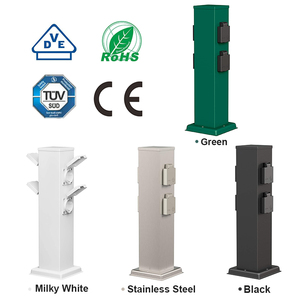 Colonna di Alimentazione Esterna in Acciaio Inox 304 per BBQ, Presa Impermeabile IP44 con Base e Copertura - Product Image 3